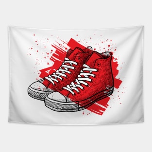 Sneakers drawing Tapestry