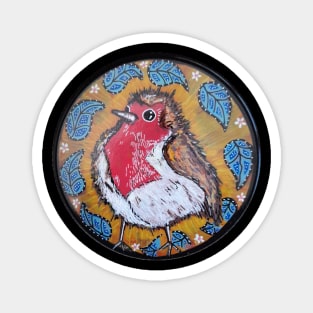 Red Rocking Robin Bird by LowEndgraphics Magnet