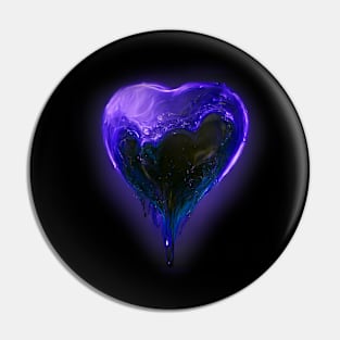 Indigo Heart Pin