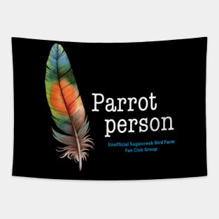 parrot person feather Tapestry