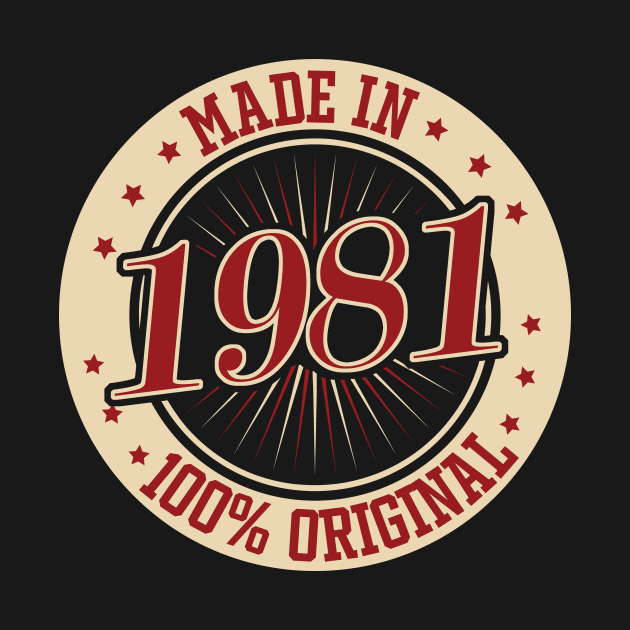 Made in 1981 birthday sayings 40 years by HBfunshirts
