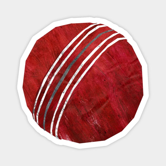 Cricket ball Magnet by Babban Gaelg