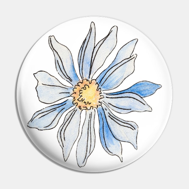 Blue flower Pin by Catdog