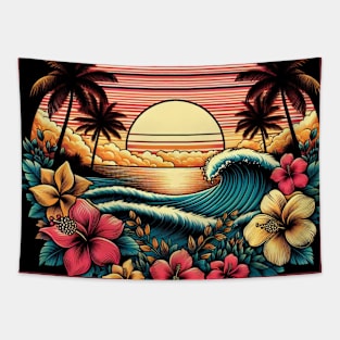 Sunset with a sea breeze Tapestry