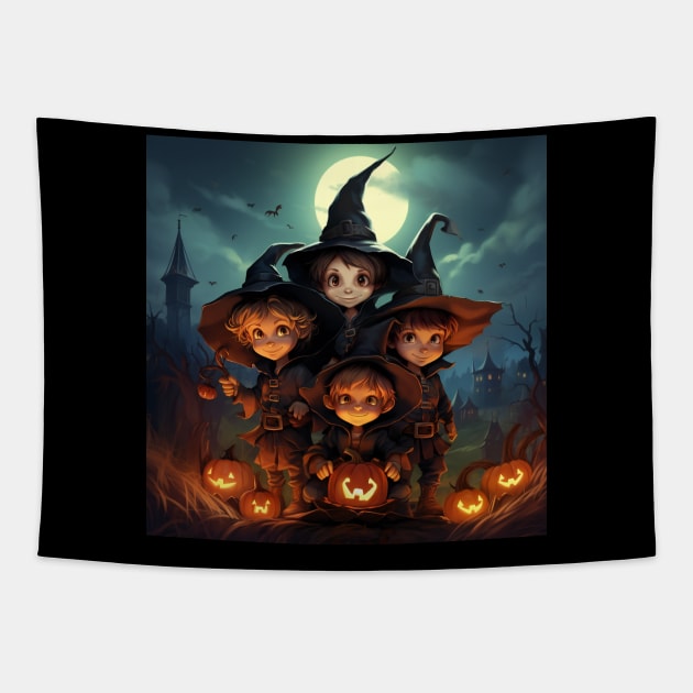 Halloween Family Tapestry by NumberOneEverything