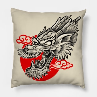 Chinese Dragon Tattoo Art Pillow