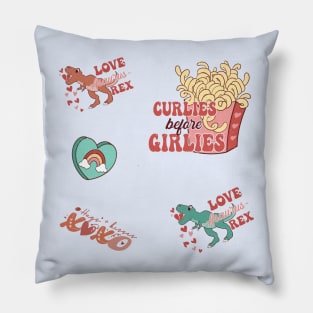 Retro Cute Valentine Stickers Pack Pillow