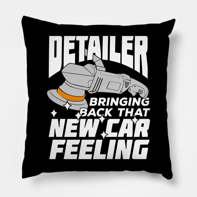 Car Auto Detailing Job Automotive Detailer Gift Pillow by Dolde08