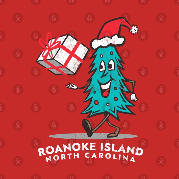 Roanoke Island, NC Vacationing Christmas Tree by Contentarama