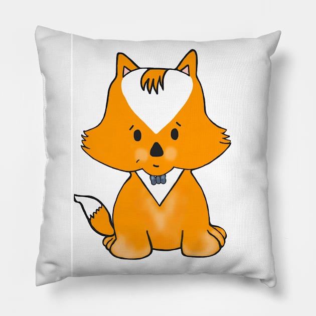 Baby fox cutie Pillow by Don’t Care Co