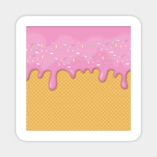 Pink ice cream pattern Magnet