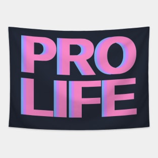 neon pink, purple, blue pro life block letters Tapestry