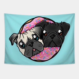 Pug donuts Tapestry