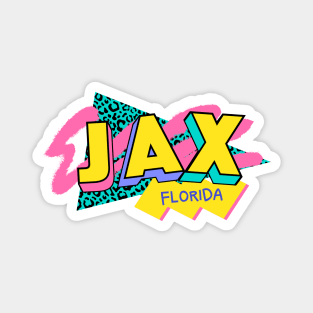 Jacksonville, Florida Retro 90s Logo Magnet