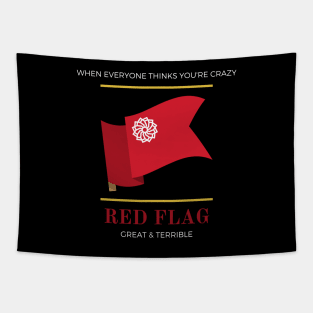 RED FLAG (Dark) Tapestry