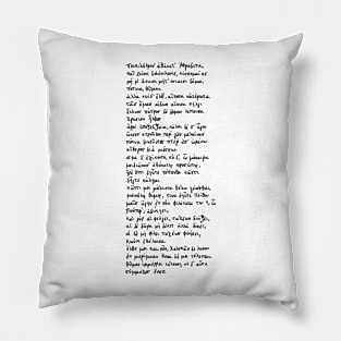 Hymn to Aphrodite: Ancient Greek poem (Black) Pillow