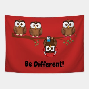 Be different - sweet owls Tapestry