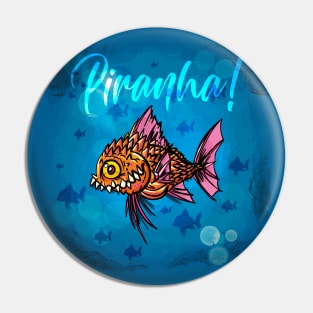 Ugly Piranha fish underwater Pin