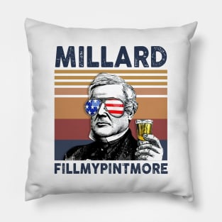 Millard Fillmypintmore US Drinking 4th Of July Vintage Shirt Independence Day American T-Shirt Pillow