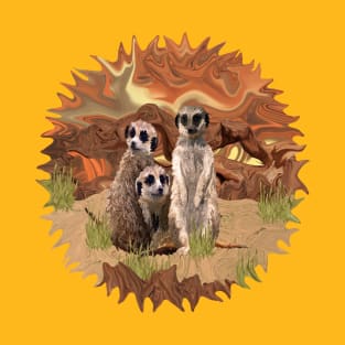 Three Meerly Meerkats T-Shirt