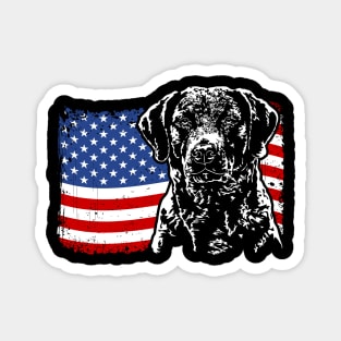 Proud Chesapeake Bay Retriever American Flag patriotic dog Magnet