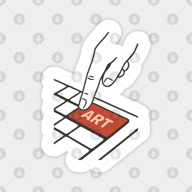 Press ART to Begin Magnet by Hobby Helpers Merch