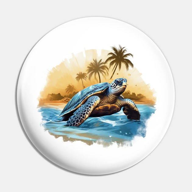 Green Sea Turtle Pin by zooleisurelife