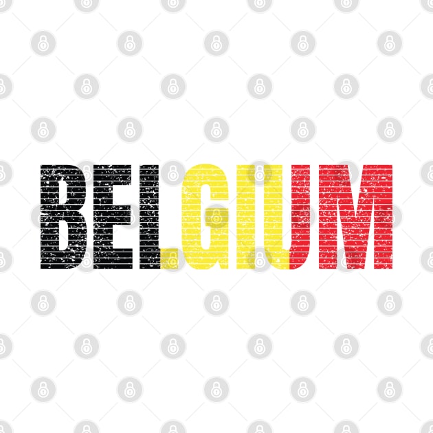 Belgium Country Flag Vintage Belgian National Gift by Grabitees