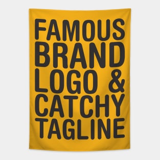 Famous brand, logo and catchy tagline - Consumerism Tapestry