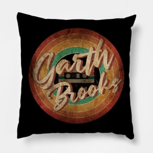 Garth Brooks Vintage Circle Art Pillow