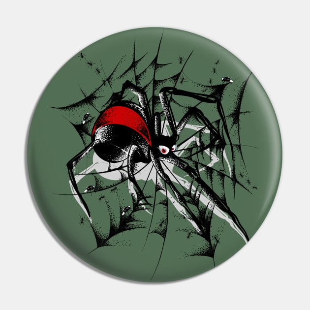 Black Widow Spider Pin by Buy Custom Things