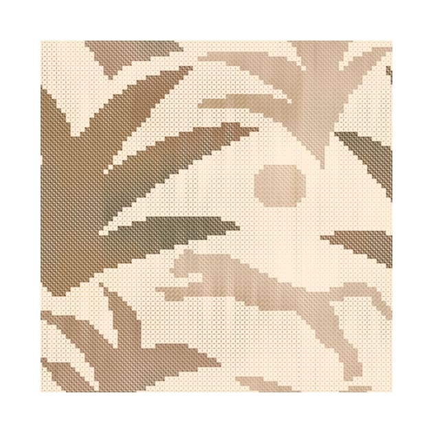 Criss Cross Stitch / Cozy Jungle in Neutral Shades by matise