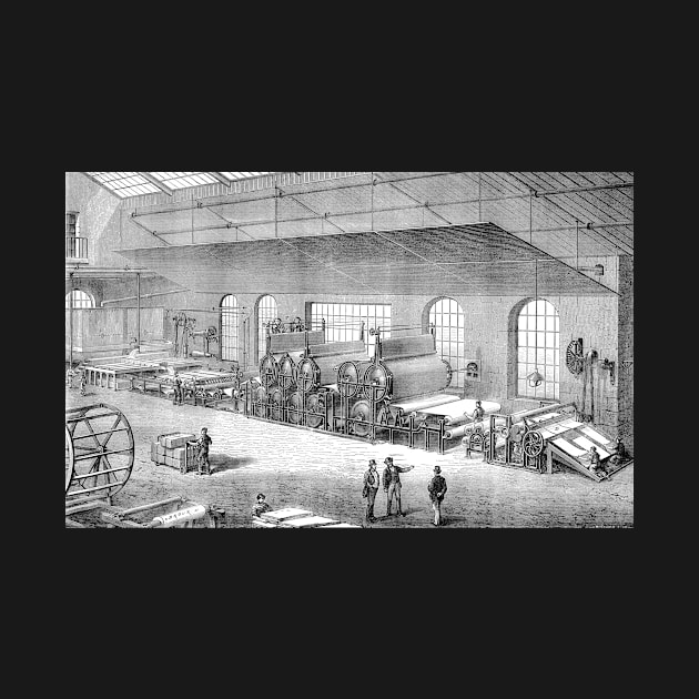 19th Century paper factory, illustration (C037/9377) by SciencePhoto