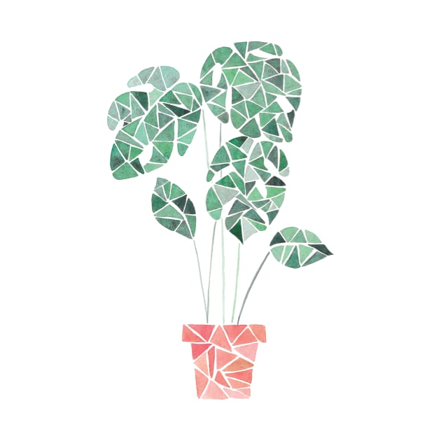 Geometric monstera by RosanneCreates