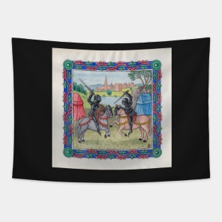 Medieval Illumination - Knights Battling Tapestry