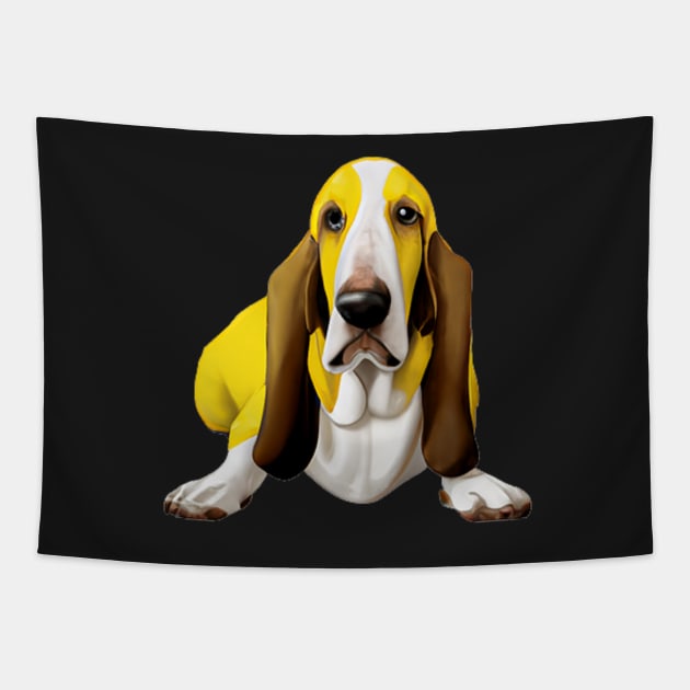 Lemon Basset Hound Tapestry by Shadowbyte91