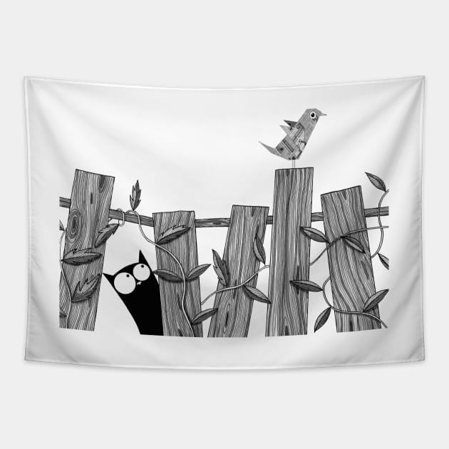 Paper Bird Tapestry by Scratch