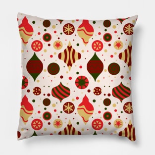 Scattered Ornaments - Gilded Traditions - Minimalist Colorful Holidays Pillow