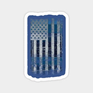 Vintage Blue American Flag Magnet