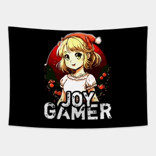 Kawaii Anime Girl Gamer Christmas Quote Tapestry