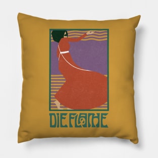 Die Flache Dancing Girl Retro Vintage Poster Pillow