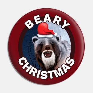 Beary Christmas Santa Claus Bear Pin