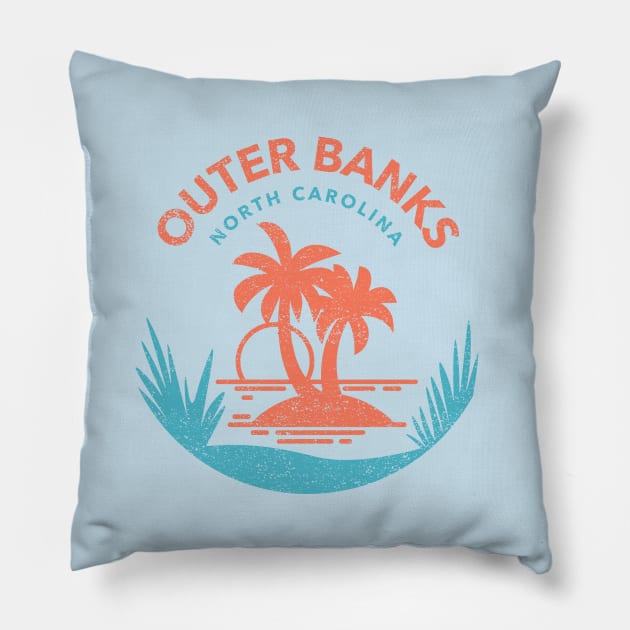 Outer Banks North Carolina Pillow by Hello Sunshine