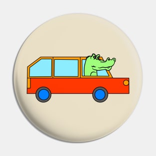 Holiday crocodile Pin