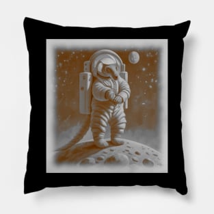 AI generated Pangolin on the moon Pillow