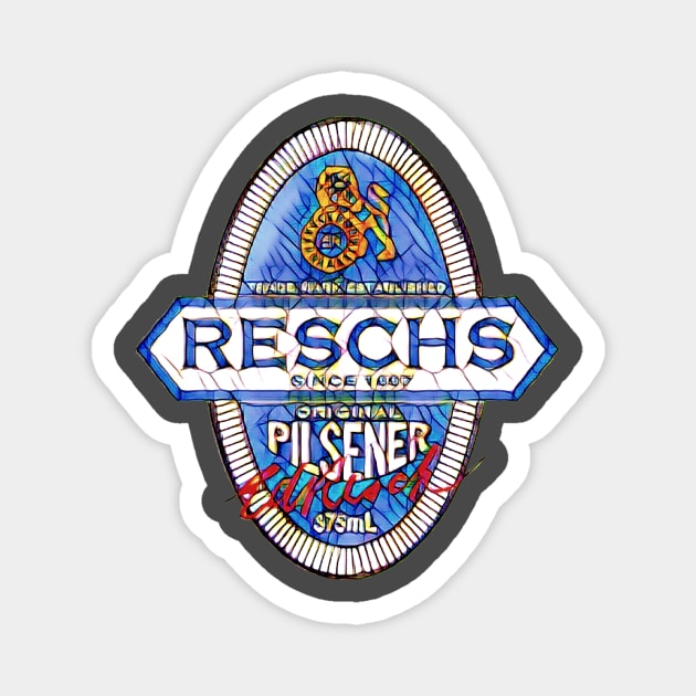 RESCHS PILSENER Beer Label Magnet by Simontology