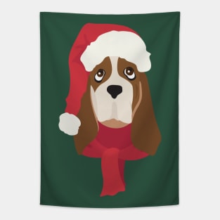 Basset Hound Christmas Dog Tapestry