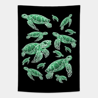 Green Sea Turtles Design Tapestry