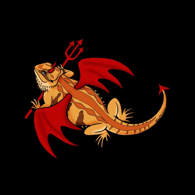 Lil Devil Bearded Dragon by HonuHoney