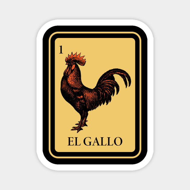 Mexican El Gallo lottery traditional rooster Bingo Card game - Mexican  Lottery Card - Magnet